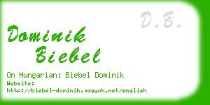 dominik biebel business card